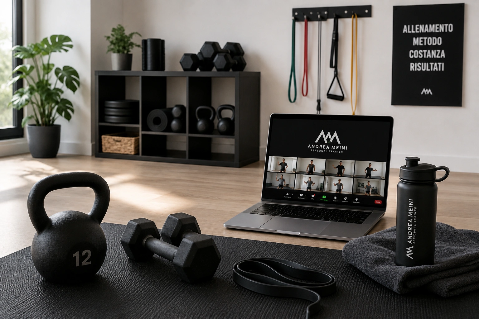 Allenamento funzionale live su Zoom con Andrea Meini