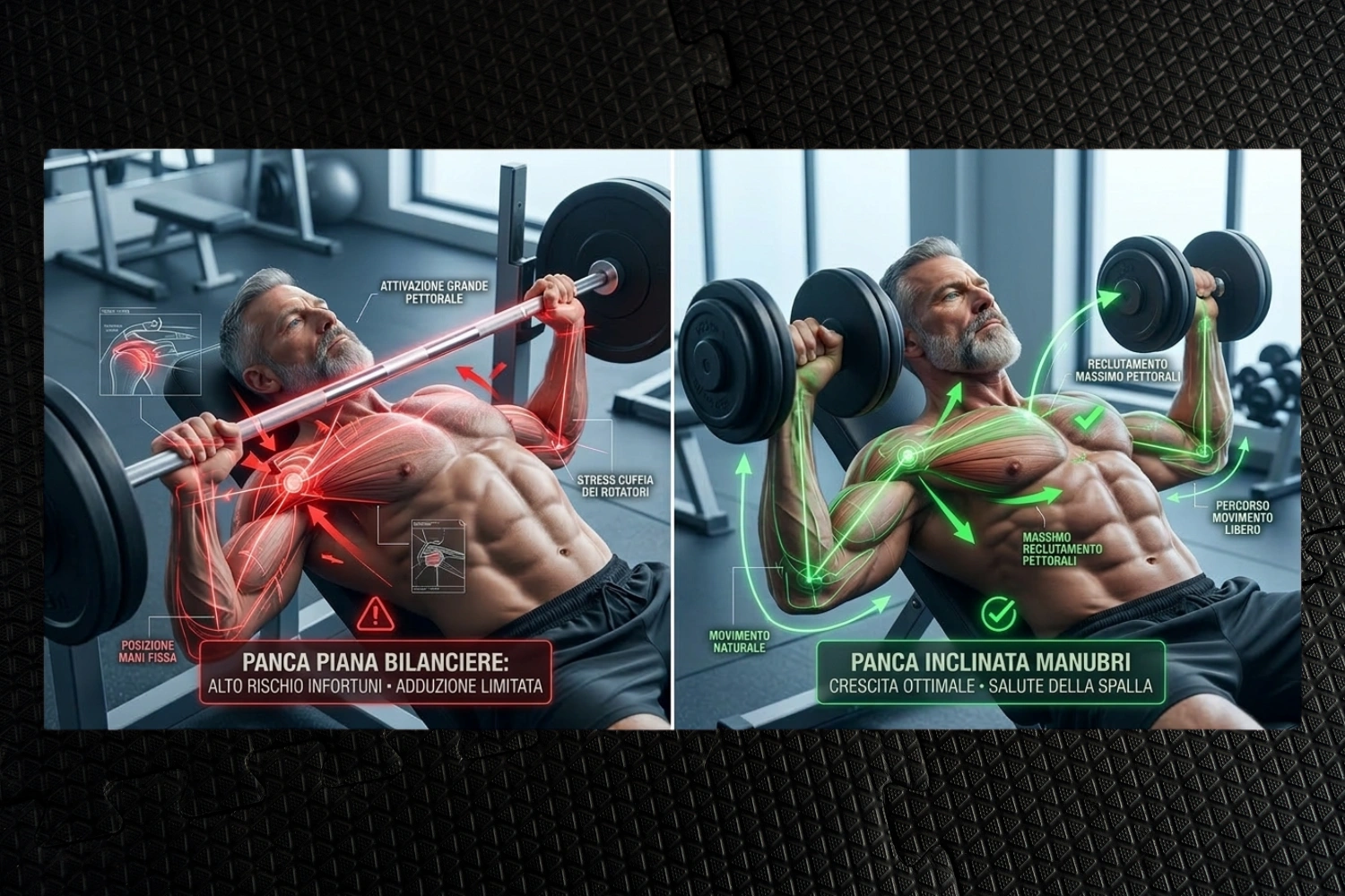 Panca Piana Over 40: Perché il Bilanciere ti sta Infortunando (e i tuoi Pettorali non Crescono)